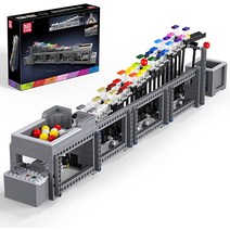 그래비트랙스 몰드 킹 레인보우 브릿지 빌딩 블록 장난감 RC 및 APP 제어 기능이 있는 기계식 변속기 벽돌 STEM 프로젝트 성인 어린이를 위한 교육용 키트 완구 141038개