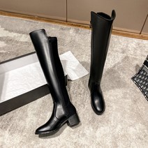 롱부츠 부츠 굵은 스판 여성겨울신발