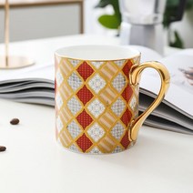 북유럽 영국 럭셔리 명품 유럽 보헤미안 홍차잔 영국 커피컵 로얄알버트 럭셔리티세트선물, 레드스퀘어머그, 단일사이즈