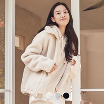 (1번) [지오다노] 321915 [장희령착장] 여 플리스 목넥집업