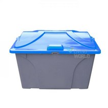 분리수거함O형(HDPE) 종이의류함 택배보관함 450L, 파란색