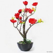 [마이도매]조화화분/매화/꽃/나무/인테리어소품/화분, 허밍 핑크