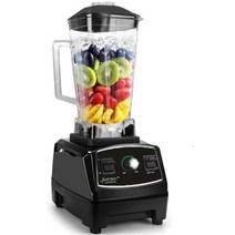 60 개월 보증 8 블레이드 3hp 2200w 헤비 듀티 상업용 타이머 블렌더 믹서 과즙 짜는기구 푸드 프로세서 아이스 스무디 bpa 무료, 888블랙, 씨엔
