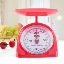 주방저울 정밀기계식 조리용품 제빵용 요리 주부필수품 휴대용 계량, 주방저울1kg-빨강, 상세페이지 참조3