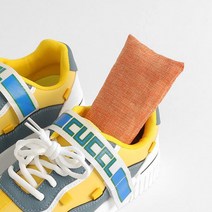 숯주머니 오렌지 신발용 대나무 면마주머니