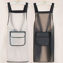 빅사이즈방수앞치마 용접 여름 린넨 앞치마 여성 가정용 방수 방유 앞치마 주방 다이닝 전용 얇은 투명 작업125684, 2pcs 3