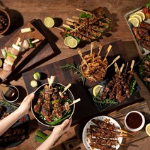 국내산 꼬치닭 닭꼬치 염통 파닭 껍데기 닭목살 꼬치 모듬꼬치 캠핑음식 구이 5종, 1.염통꼬치(10개입)