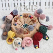 아동용 목도리 니트방울쁘띠 겨울목도리/ koonshop
