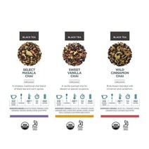 미국직구 Teabloom USDA 인증 자연유래 루즈 리프 차이 티 트리오 박스 - 마살라 차이 스위트 바닐라 차이 야생 계피 차이-히말라야 컬렉션, 수량, 상세참조