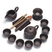 블랙 자사 보이차 다기세트 자사호 다완 풀세트 다도용품, A타입