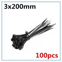 케이블타이 자동 잠금 나일론 케이블 타이 화이트 블랙 밀크 와이어 지퍼 3X60mm 80mm 100mm 120mm 150mm 200mm 100PCs, 없음, 12.3 x 200mm