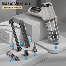 스팀청소기 고압 핸디 물걸레 95000Pa 휴대용 2 인 1 무선 미니 자동차 진공 청소기 강력한 흡입 먼지 수집기 홈 의자 갭 데스크탑 청소, CHINA, A (18000PA)