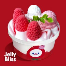[ 젤리블리스 ] 딸기젤라또 버터 샤베트 샤벳 점섞슬 점토 액체괴물 액괴 장난감 슬라임, 200ml + 점토