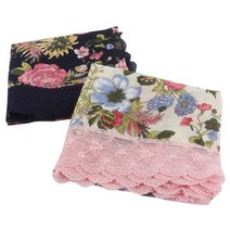 꽃무늬 플라워 큰 레이스 스카프 손수건 무릎덮게 여자 턱받이 수건
