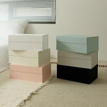 접이식 고급 선물 상자 싸바리 자석 큰 대형 의류 포장 박스 패키지 (S/M/L), L (430x305x165mm), 스노우 화이트