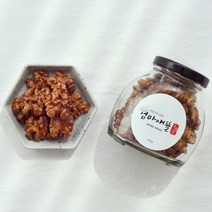 직접 구운 수제간식 호두강정 호두정과 아몬드정과 허니버터 시나몬 답례품 선물세트, 수제 호두정과 500g(병무게포함)
