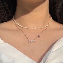[ 스몰굿띵 ] MBTI 주얼리 큐빅 스왈로브스키 목걸이