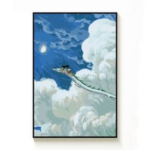 DIY 일본 애니 집콕 취미 센과치히로 유화 그리기 피포페인팅 그림 색칠 16종, 92299