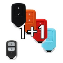 리미트 1+1 혼다 어코드 하이브리드 CRV 시빅 HRV 스마트 키 실리콘 케이스, 레드+레드