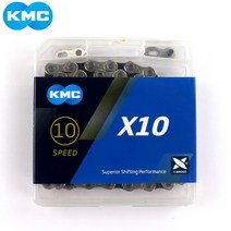 기존 KMC 자전거 체인 X12 X11EL X11 X10 X9 10 속도로드 MTB 크랭크 셋 SHIMANO/SRAM 9 11 12S 변속기 116L, KMC-X10