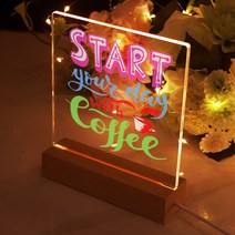 괩컷특조명종류 DIY 아크릴 led조명 나만의 무드등 만들기 수면등 수유등 투명 아크릴판 보드마커펜 네온사인 조명 인테리어 전구 소품 선물용 큉다덮 L6QgV+Gl3Od, 아크릴LED+마커펜6종