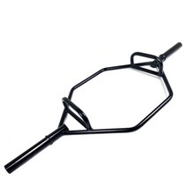 스쿼트 헥사바 트랩바 육각 그립 스쿼트바 헬스장, 오픈 하드 타이 로드 블랙 시트 장착 영역 5cm