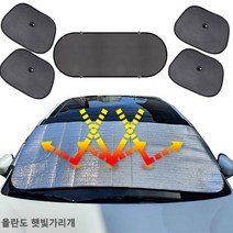 올란도 햇빛가리개 앞유리커버 6종 햇빛차단 차박용품 차량용 악세사리 자동차꾸미기 차꾸미기, 선택_앞창내부장착6종세트