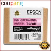 오케이전산 엡손정품 정품플로터잉크 T580B00 Vivid Light Magenta PRO3880 80ml Stylus Pro 3880, 1