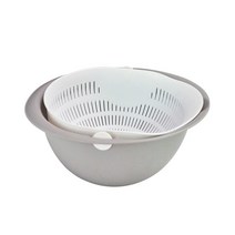 야채 과일 세척기 농산물 채소 가정용 다용도 식자재 잔류 농약 제거 주방 접이식 배수 바구니 이중층 세척 보관 바구니 청소 도구 액세서리, y36028-1