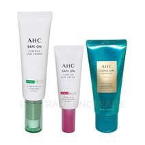 AHC 세이프온 에센스 선크림 SPF50+ PA++++ 50ml + 톤업 선 크림 SPF50+ PA++++ 20ml + 클렌징 폼 50ml, 1세트, 1세트