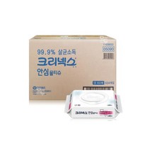 크리넥스 안심물티슈 항균 캡 60매 24팩 손소독물티슈, 크리넥스 안심물티슈 항균 캡 60