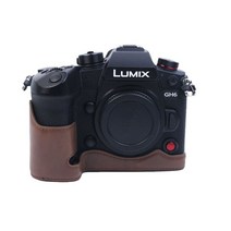 파나소닉 GX9 가죽케이스 S5 카메라케이스 GH5S/GH5 베이스 LX10 마이크로싱글 GX85 하프케이스 LX100m2, 브라운베이스_파나소닉 GH6