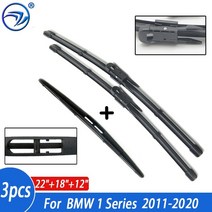 BROSHOO 프론트 리어 와이퍼 블레이드 BMW 1 시리즈 F20 F21 114i 116i 118i 120i 125i M135i M140i 116d 118d 125d 2011 -, [01] Left Steering, [01] Front Wiper