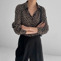러블리감성 / 나연 호피 블라우스 셔츠