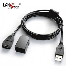 LANstar USB2.0 Lock 연장케이블 1.8m/LS-USBLOCK-1.8M/락고정 클립 A형(M/F) 연장 케이블/쇼트및 스파크 방지/잠금장치로 케이블 연결부분이 빠지지, 1, 상세내용표시