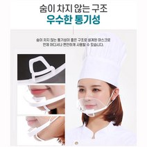제이몰 음식 조리시 청결함을 위한 생활 필수품!! 투명 위생주방마스크10개입, 2세트