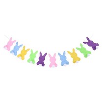 행복한 부활절 토끼 공 배너 화환 벽걸이 깃발 장식 사진 소품 파티 용품 홈 데코, 01 Colorful