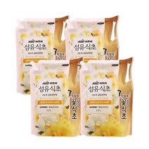 샤프란 아우라 섬유식초 고농축 섬유유연제 리필 2.3L 러브액츄얼리 페어앤프리지아, 4개