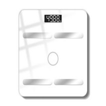 블루투스 지능형 체지방 저울 Led 디지털 스마트 체중계 균형 체질 구성 분석기, 없음, White Battery