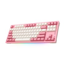 앱코 AN01T RGB BAR 텐키리스 기계식키보드, 핑크 적축