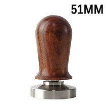 커피 디스트리뷰터 보정 된 에스프레소 탬퍼 30lb 스프링로드 탄성 탬퍼 알루미늄나무, 나무 탬퍼-51mm