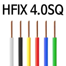 HF-IX 4SQ 단선 300M 1롤 450V 750V 배선용 전기선 1타 HFIX 케이블, 1롤 녹색