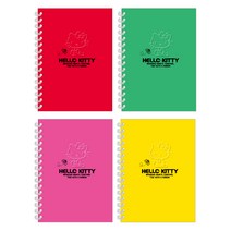 헬로키티 스프링노트 심플 형압 노트 유선노트, 그린