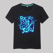 Makone 형광티 흰색수염 흑백 면티