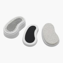 클루키 발각질제거기 풋파일 발 뒷꿈치 화산석 돌, 1개, 3개입, 화이트