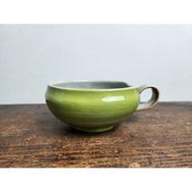 도자기 홍차 라떼 쌍화 한방 찻잔 커피잔, 초록, 1개