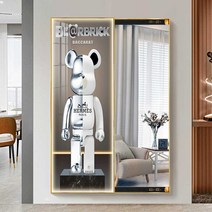 유나마 문걸이거울 문에거는 전신거울 기숙사 드레스룸 공간활용, 폭력적인 곰 H형 140x50cm