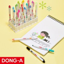 동아 트윈라이너 소프트 형광펜, F12 코랄핑크