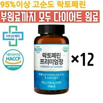 95%이상 고순도 락토페린 프리미엄정 다이어트 천연 식욕억제제 1000mg X 60정, 12개(24개월분)