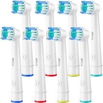 8 Count (Pack of 1) Aster Replacement Toothbrush Heads - 8 Pack Professional Electric Toothbrush R, 1, 기타